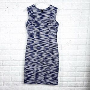 MILLY Blue tweed sleeveless fully lined tailored dress | Women’s 6